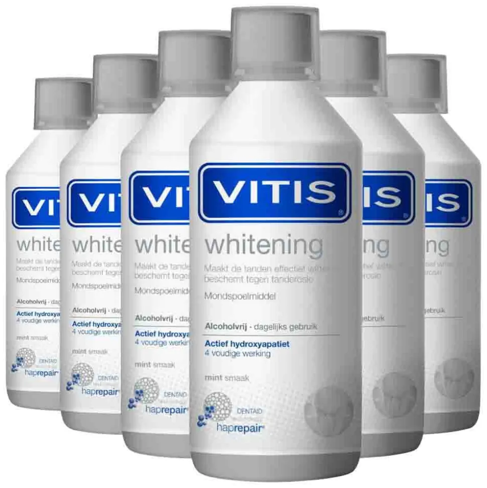 6x Vitis Mondwater Whitening 500 ml