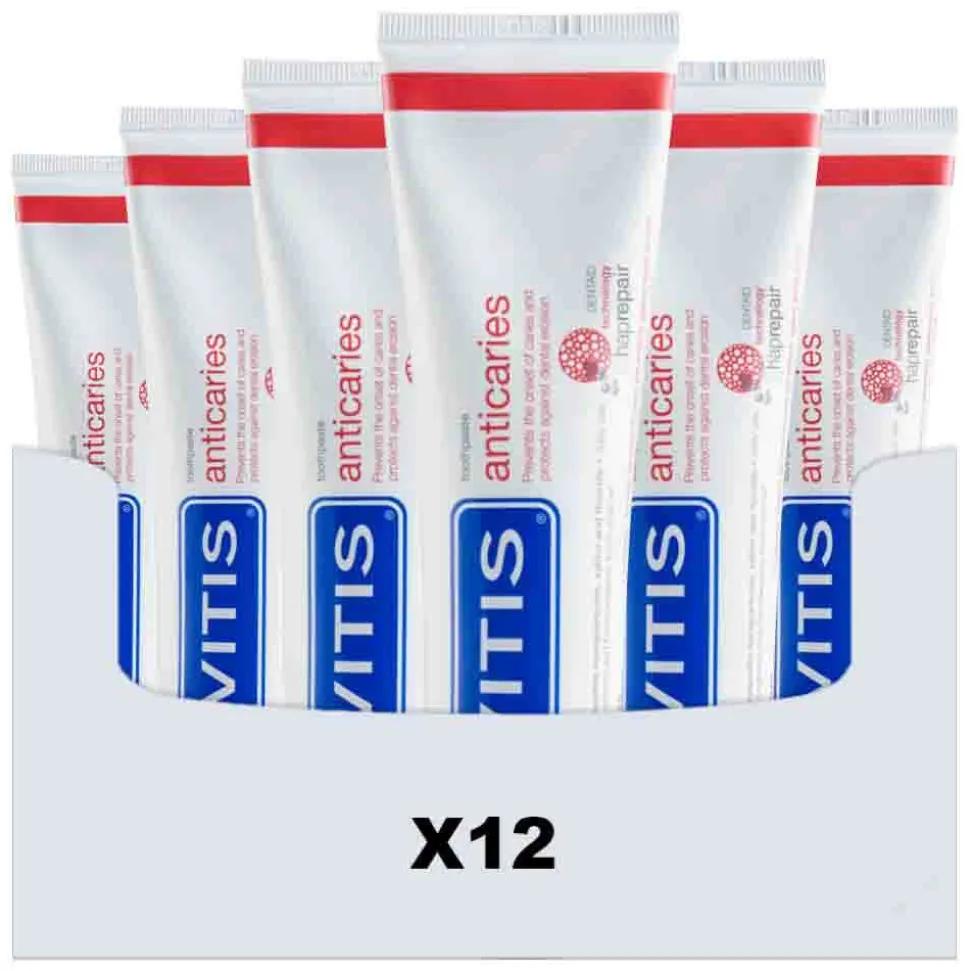 12x Vitis Tandpasta Anticaries 75 ml