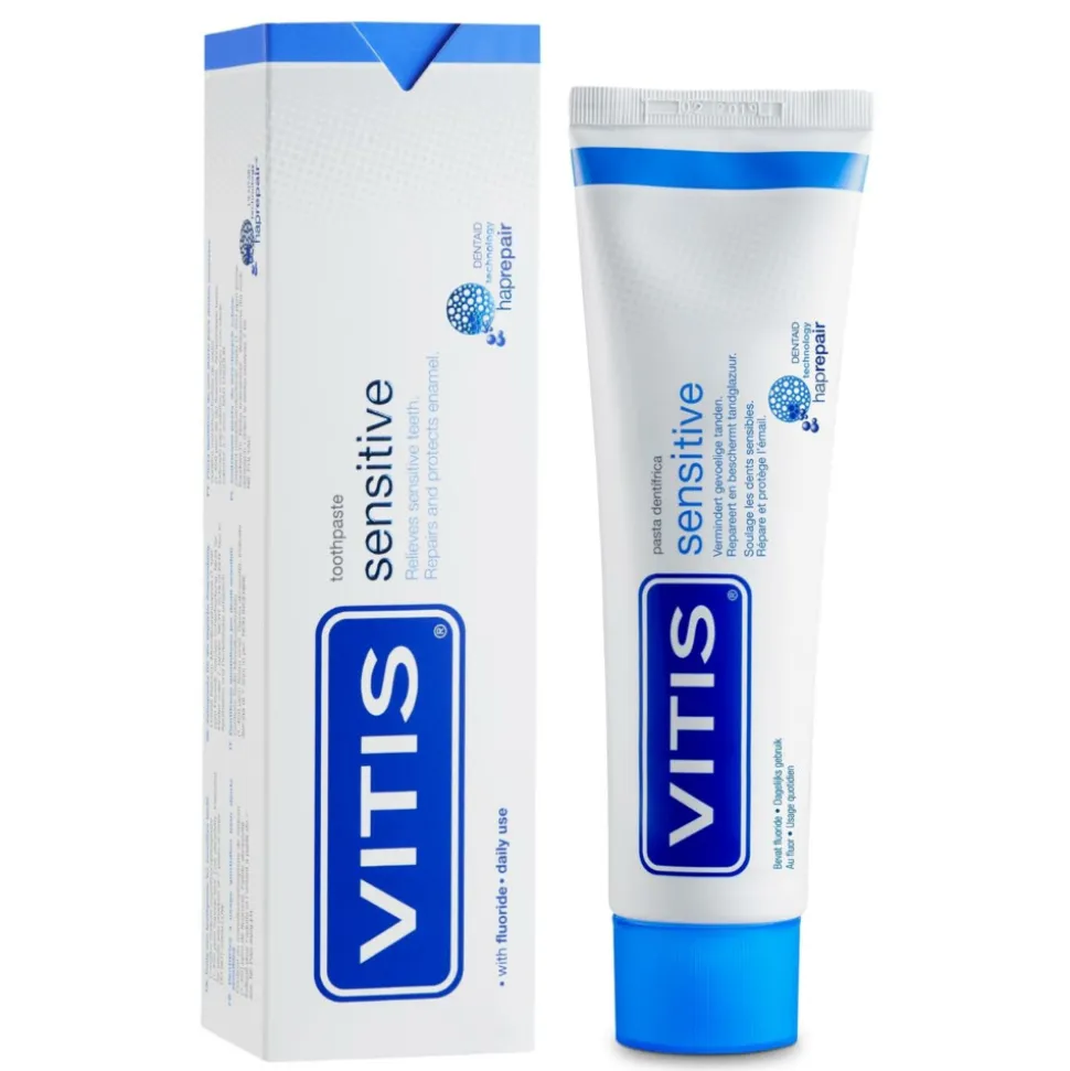 6x Vitis Tandpasta Sensitive 75 ml