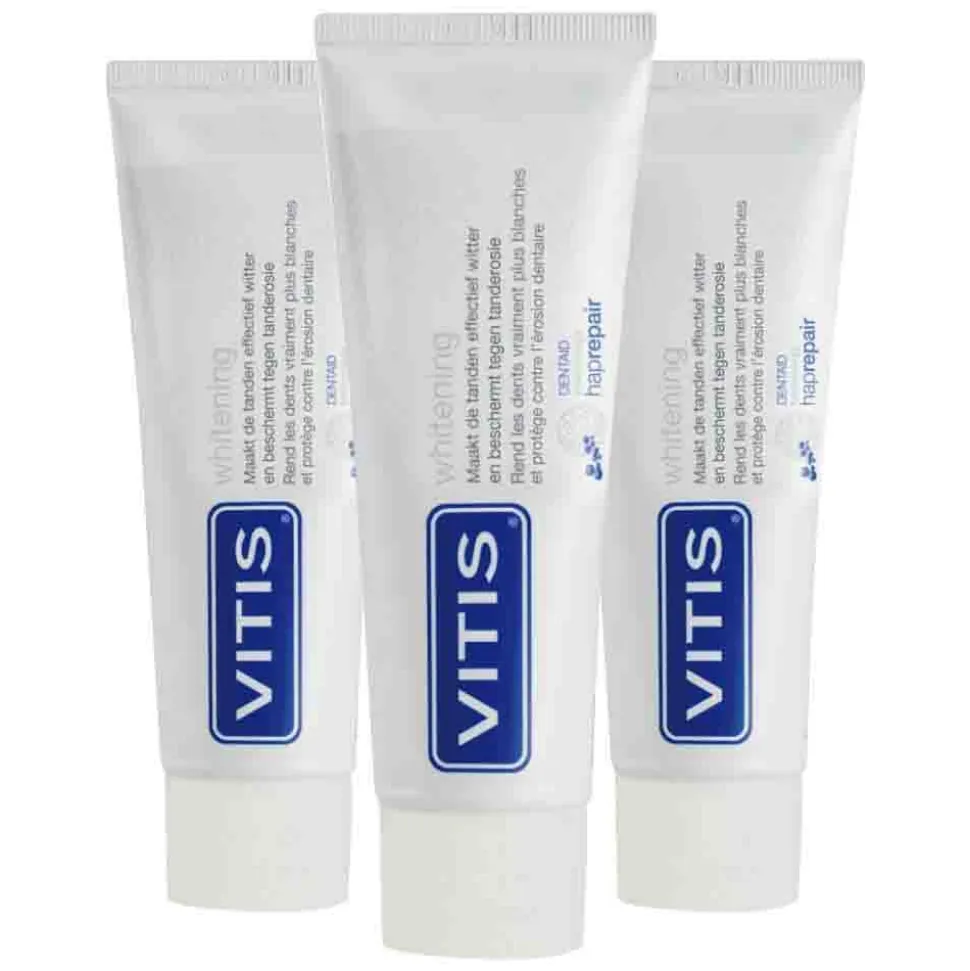 3x Vitis Tandpasta Whitening 75 ml
