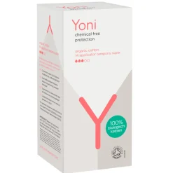 Yoni Biologisch Katoenen Tampons Super - Met Applicator 14 stuks