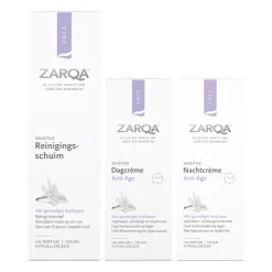 Zarqa Anti Age Set: dagcrème, nachtcrème en reiningingsschuim Pakket