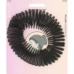 Zenner Diadeem Zig Zag Zwart 2 stuks