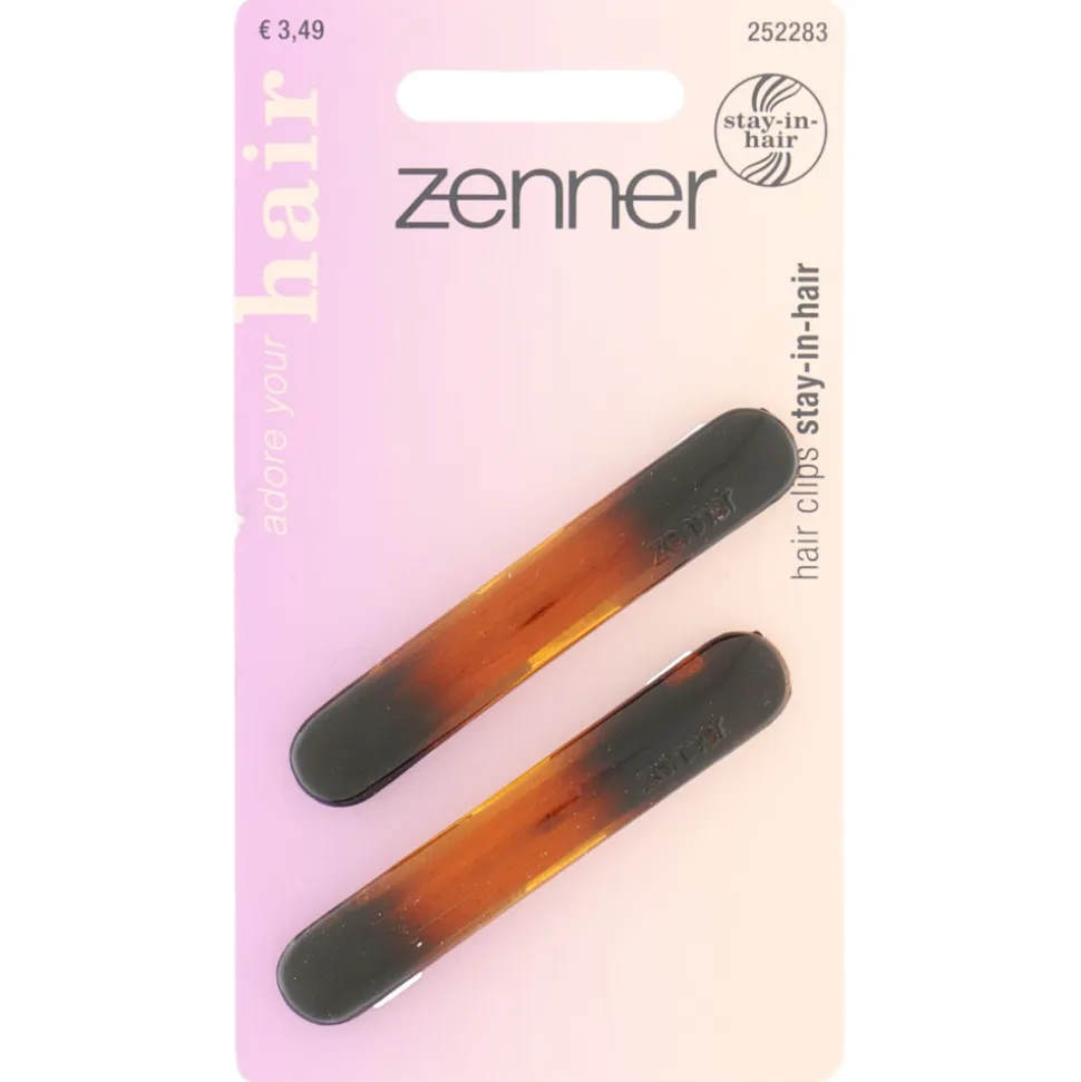 Zenner Haarspeld Stay in Hair Bruin 7,5 cm 2 stuks